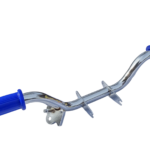 Podnóżek kierowcy Simson S51 chromowany <br>z mocowaniem stópki bocznej