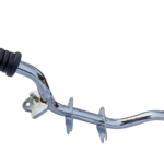 Podnóżek kierowcy Simson S51 chromowany <br>z mocowaniem stópki bocznej