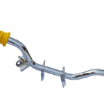 Podnóżek kierowcy Simson S51 chromowany <br>z mocowaniem stópki bocznej